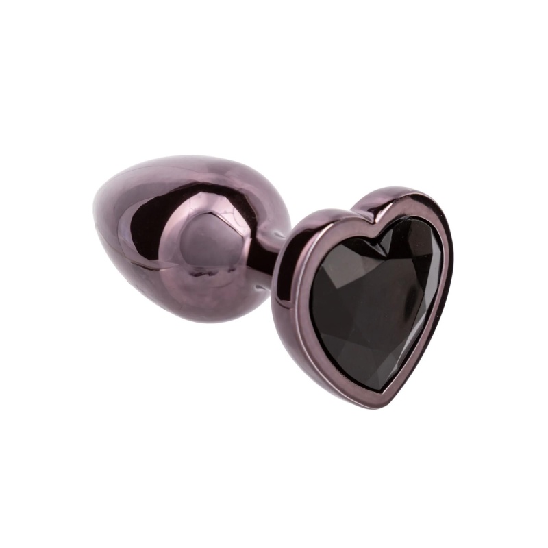 Korek analny Diamond Heart Plug Small z kryształowym sercem 6 cm - 6