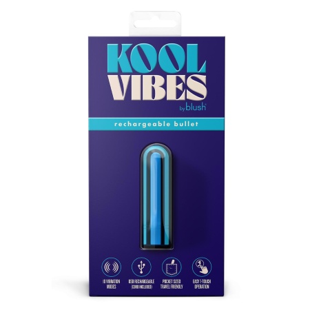 Mini Bullet Blueberry - wibrator punktowy z 10 trybami, stożkową końcówką, ładowaniem USB i IPX7, 6,3 cm - 1