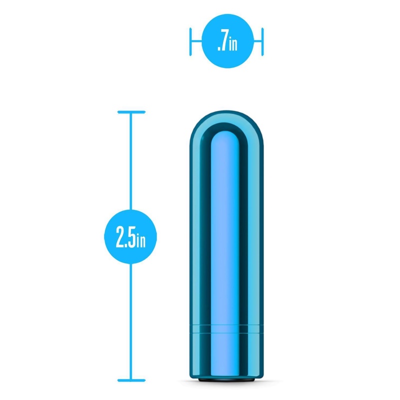 Mini Bullet Blueberry - wibrator punktowy z 10 trybami, stożkową końcówką, ładowaniem USB i IPX7, 6,3 cm - 5
