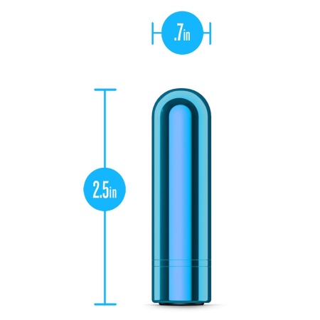 Mini Bullet Blueberry - wibrator punktowy z 10 trybami, stożkową końcówką, ładowaniem USB i IPX7, 6,3 cm - 5