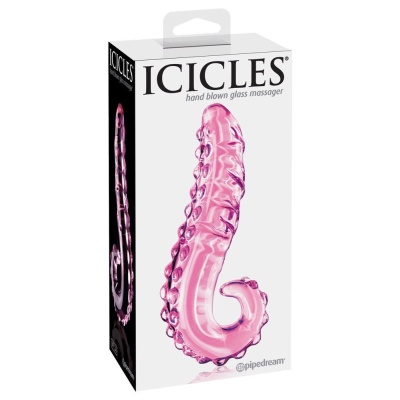 Szklane dildo No. 24 o falistej fakturze, 15,5 cm - 1