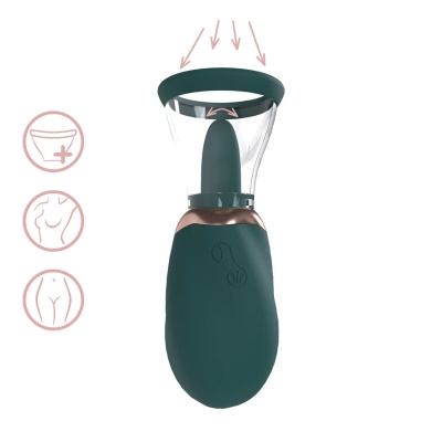 Boost - Rechargeable Vulva and Breast Pump - Forest Green - 1