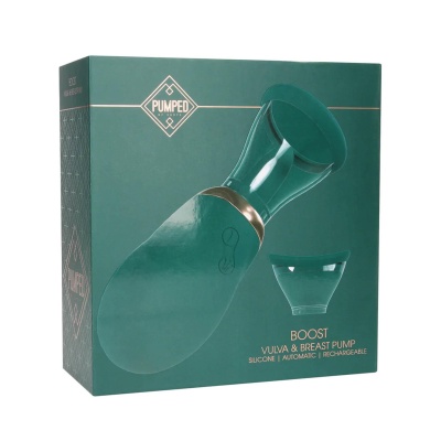Boost - Rechargeable Vulva and Breast Pump - Forest Green - 1 2