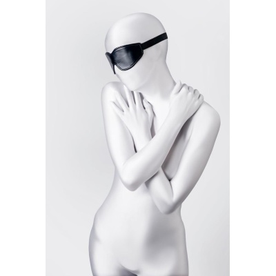 Anonymo mask, PU leather, black, 26.5 cm - 1 2