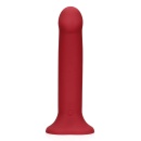 Non-Phallic Vibrating Dildo - Large - Raspberry Red - 4