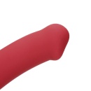 Non-Phallic Vibrating Dildo - Large - Raspberry Red - 7