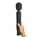 Masażer Le Wand Matte Black Rechargeable - silikonowa głowica 6,21 cm, elastyczna szyjka 5,0 cm, długość korpusu 34 cm - 1