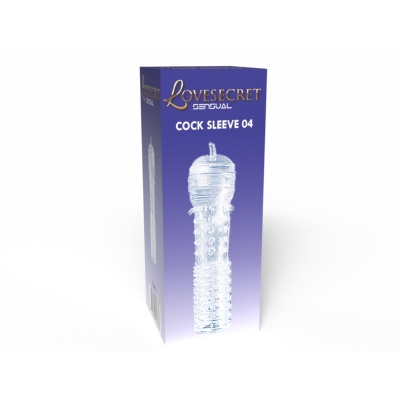 Rękaw na penisa Cock Sleeve 04 z wypustkami – 12,5 cm, przezroczysty - 1 2