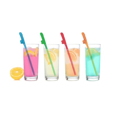 Super Fun Penis, Multicolor Straws - 1