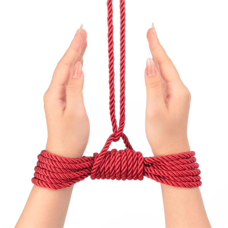 Sznur do bondage Crimson Silky 10 m, 6 mm, czerwony - 5