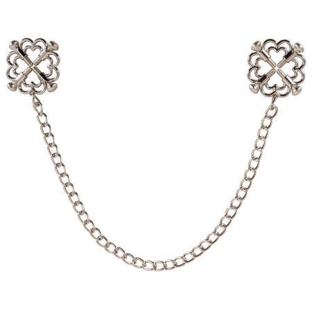Klipsy na sutki Nipple Jewellery z łańcuchem 30,5 cm i 4 śrubami regulacyjnymi, Ø zewnętrzna 3,6 cm - 2