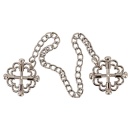 Klipsy na sutki Nipple Jewellery z łańcuchem 30,5 cm i 4 śrubami regulacyjnymi, Ø zewnętrzna 3,6 cm - 3