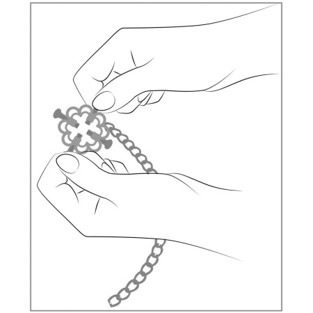 Klipsy na sutki Nipple Jewellery z łańcuchem 30,5 cm i 4 śrubami regulacyjnymi, Ø zewnętrzna 3,6 cm - 7