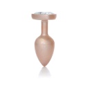 Plug-Jewellery Pearl Gold Heart PLUG- Clear S - 5
