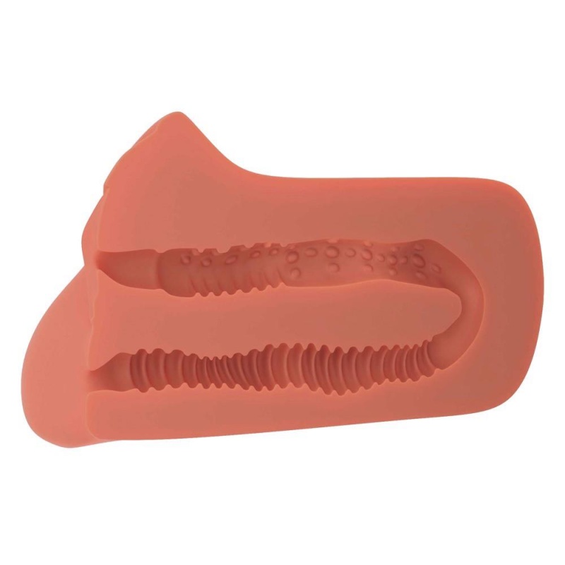 Masturbator Pimp Your Pleasure St 2w1 – podwójny tunel pochwy i odbytu z efektem ssania, 16,5 cm - 4