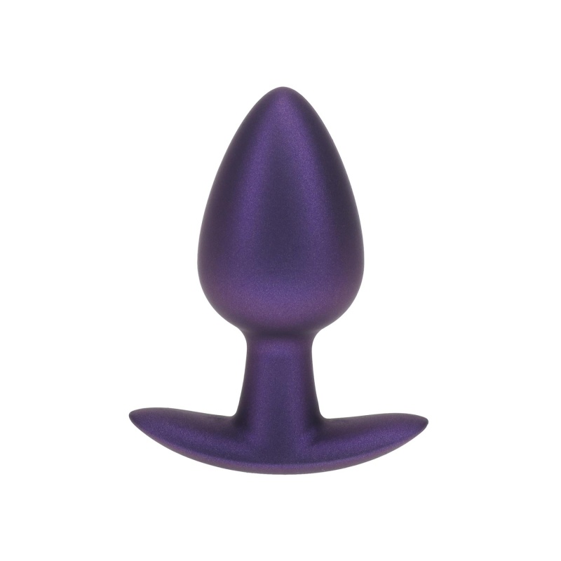Smooth Silicone Anal Plug - Medium - 3.1 / 7,9 cm - Metallic Purple - 1