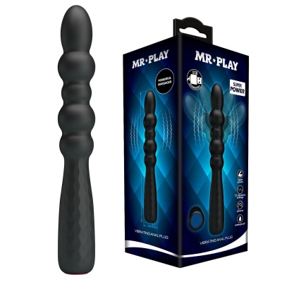 Wibrujący korek analny MR PLAY Bendable z elastycznym trzonem i 12 funkcjami, 18,5 cm - 1