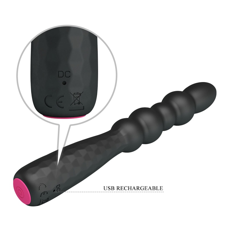 Wibrujący korek analny MR PLAY Bendable z elastycznym trzonem i 12 funkcjami, 18,5 cm - 4