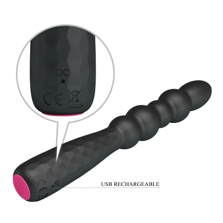 Wibrujący korek analny MR PLAY Bendable z elastycznym trzonem i 12 funkcjami, 18,5 cm - 4