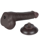 Dildo Sliding Skin Dual Layer 19,5 cm Czarny z jądrami - 8
