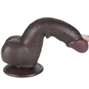 Dildo Sliding Skin Dual Layer 19,5 cm Czarny z jądrami - 13