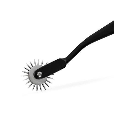 Koło Wartenberg Pinwheel 1-Wheel Black - jednokółkowy stalowy wiatraczek sensoryczny z ostrymi końcówkami, dł. 17,5 cm - 3