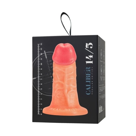 Dildo RealStick Caliber 14/5 z przyssawką, PVC, długość 14 cm, średnica 5 cm - 11