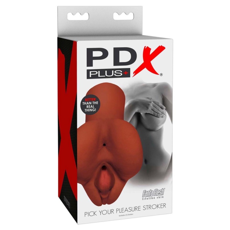 Masturbator dwukanałowy Pimp Your Pleasure St – kanał waginalny i analny, materiał Fanta Flesh (TPR), długość całkowita 16,5 cm - 1