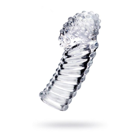 Nakładka na palec erotyczna Dale z elastycznego, przezroczystego materiału TRE, 8,5 cm - 1