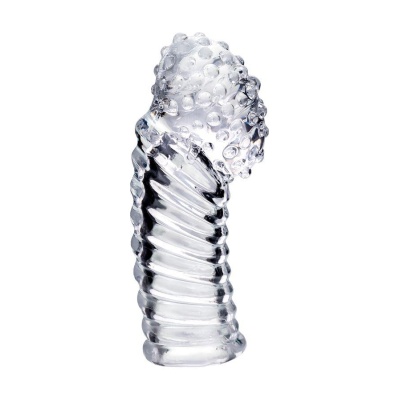 Nakładka na palec erotyczna Dale z elastycznego, przezroczystego materiału TRE, 8,5 cm - 1 2
