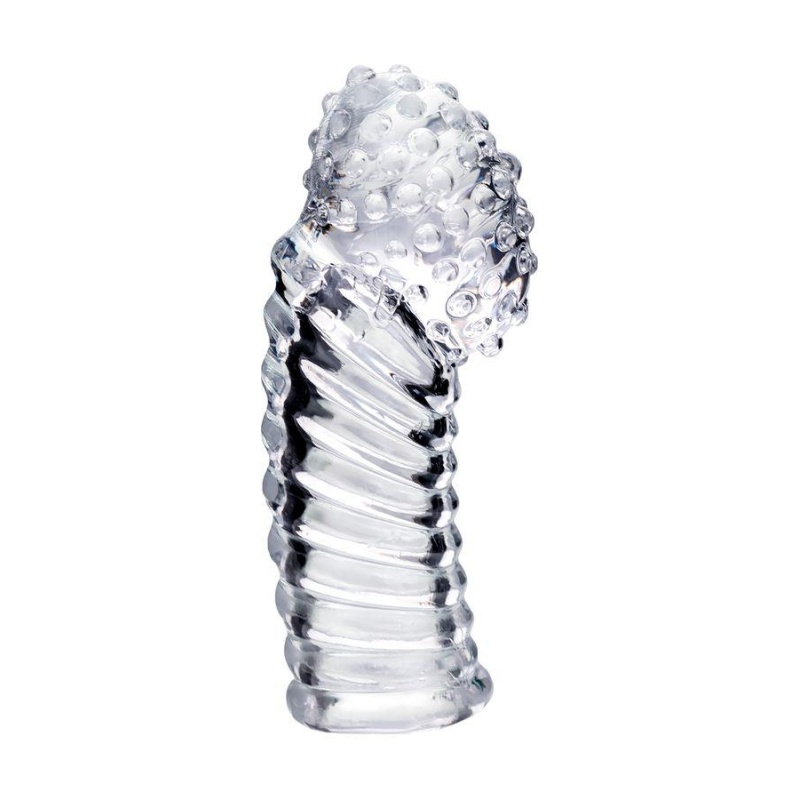 Nakładka na palec erotyczna Dale z elastycznego, przezroczystego materiału TRE, 8,5 cm - 2