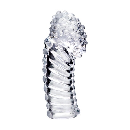 Nakładka na palec erotyczna Dale z elastycznego, przezroczystego materiału TRE, 8,5 cm - 2