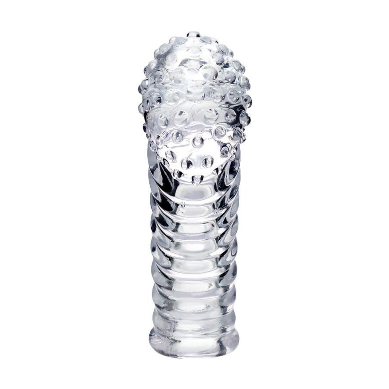 Nakładka na palec erotyczna Dale z elastycznego, przezroczystego materiału TRE, 8,5 cm - 3