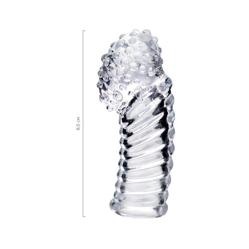 Nakładka na palec erotyczna Dale z elastycznego, przezroczystego materiału TRE, 8,5 cm - 4