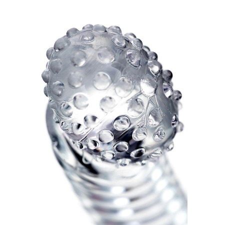 Nakładka na palec erotyczna Dale z elastycznego, przezroczystego materiału TRE, 8,5 cm - 10