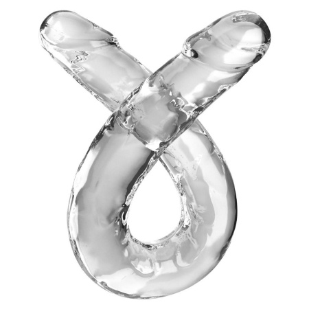Podwójne dildo King Cock Clear 18" – dwustronna konstrukcja z TPE, 46 cm, Ø 4,3 cm - 2