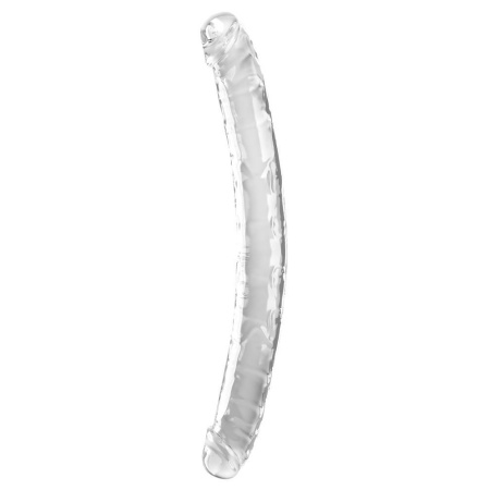 Podwójne dildo King Cock Clear 18" – dwustronna konstrukcja z TPE, 46 cm, Ø 4,3 cm - 3