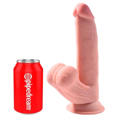King Cock Plus Triple Density Dildo z Kołyszącymi Się Kulami i Przyssawką 24,5 cm - 1 2