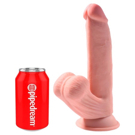 King Cock Plus Triple Density Dildo z Kołyszącymi Się Kulami i Przyssawką 24,5 cm - 2
