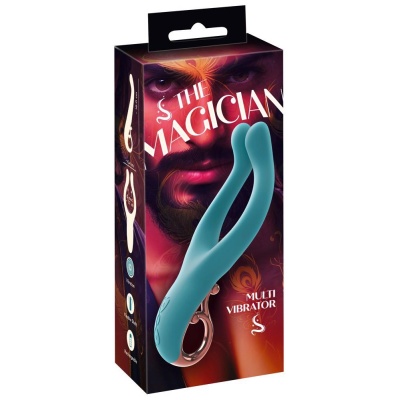The Magician Multi Vibrator - podwójne silikonowe ramiona wibracyjne, 2 silniki, 16 trybów, 16 cm - 1