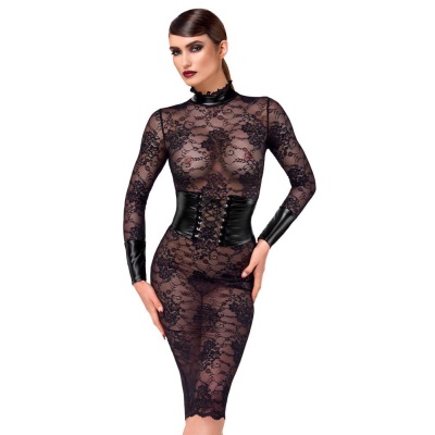Noir Dress Lace S - 1