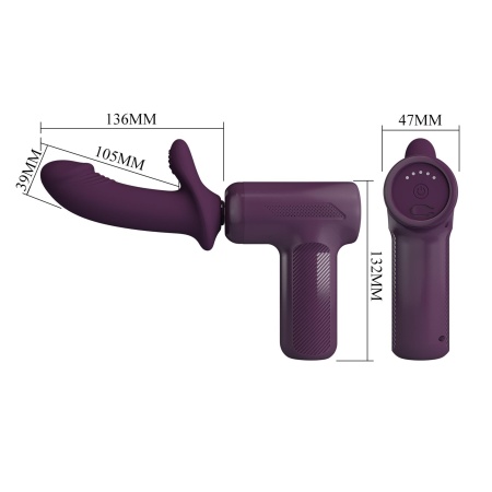 Masażer erotyczny Dj Scholar BW-055028 - 5 ustawień uderzeń i wymienna silikonowa główka (wymiary: brak danych w specyfikacji) - 9