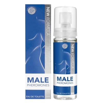 Męska woda toaletowa CP Male Pheromones 20 ml w srebrno-niebieskim flakonie - 1