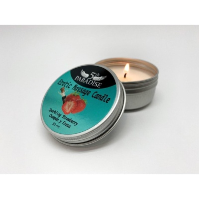 Erotic Massage Candle Sparkling Strawberry 30ml - 1