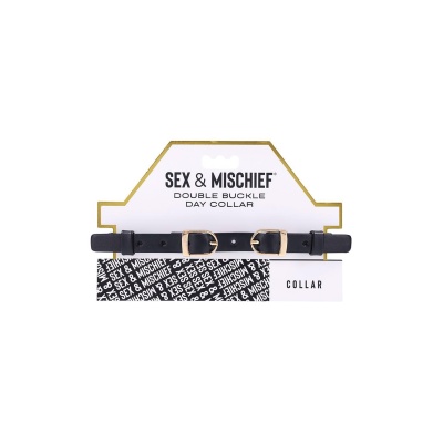 SEX AND MISCHIEF DOUBLE BUCKLE DAY COLLAR - 1