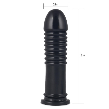Duży korek analny King Sized Anal Bumper 20,3 cm PVC czarny - 4