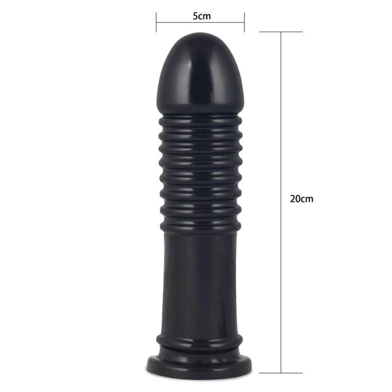 Duży korek analny King Sized Anal Bumper 20,3 cm PVC czarny - 5