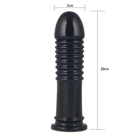 Duży korek analny King Sized Anal Bumper 20,3 cm PVC czarny - 5