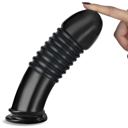 Duży korek analny King Sized Anal Bumper 20,3 cm PVC czarny - 7