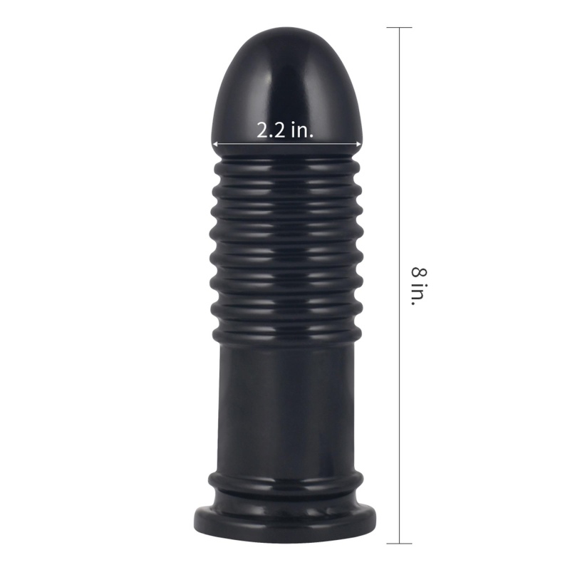 Duży korek analny King Sized Anal Bumper 20,3 cm PVC czarny - 8